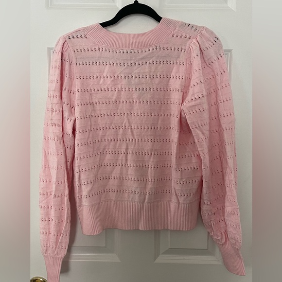 NWT Women’s Express $98 Pink Bow Cardigan, Medium - Picture 4 of 5